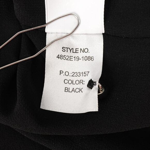 Paige Chiffon Blouse Womens Medium Black Metallic Spot Wimsigoth Corporate Goth - Picture 11 of 16